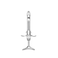 Brass-Series Strzykawka z aspiracją ręczną typ Łamana uchwyt w kształcie T 1.8 ml