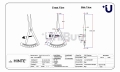 rysunek techniczny miarki implantologicznej castroviejo prostej 40 mm