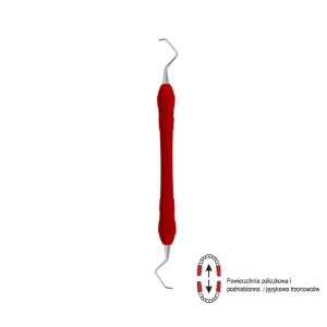 Kireta Gracey fig. 9/10 stomatologiczna ergo twarda czerwona