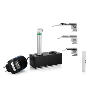 Laryngoskop pediatryczny Miller z ładowarką zestaw 3.5V Fiber Optic LED