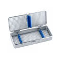 Mesh kasetka do sterylizacji na 5 narzędzi 200x80x35 mm, niebieska