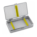 Mesh kasetka do sterylizacji na 7 narzędzi 200x110x35 mm, żółta
