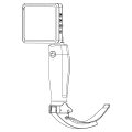 Wideo laryngoskop z torem wizyjnym i zakrzywioną łopatką AUG VLR-100 USB kamera