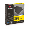 Maseczka ochronna FFP2 czarna w opakowaniu 5 sztuk