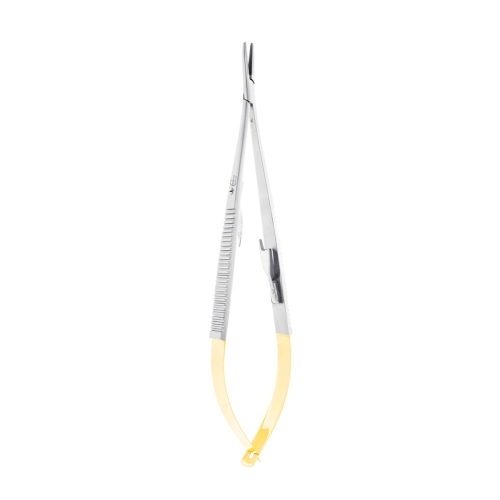 Igłotrzymacz mikrochirurgiczny Castroviejo 18cm TC gold