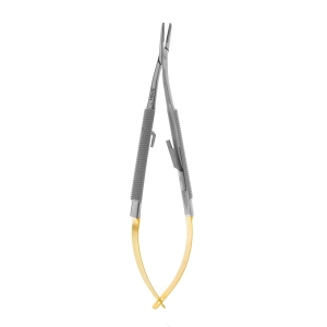 Igłotrzymacz Castroviejo 14 cm TC mikro chirurgiczny podwójnie odgięty