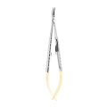 Igłotrzymacz mikrochirurgiczny Castroviejo zagięty 14 cm TC