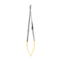 Igłotrzymacz Castroviejo mikrochirurgiczny wygiety TC 18cm
