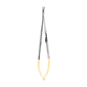 Igłotrzymacz Castroviejo mikrochirurgiczny zagięty TC 18cm