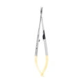 Igłotrzymacz mikrochirurgiczny Castroviejo zagięty 18cm TC gold