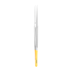 Pęseta chirurgiczna mikro wygięta Gold 18 cm okrągła rączka