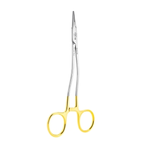 Igłotrzymacz Crile-Wood prosty z rękojeścią zagiętą TC Gold 16 cm