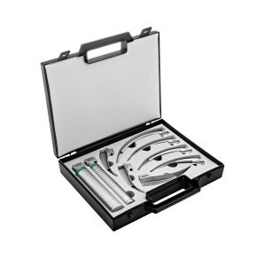 Laryngoskop światłowodowy Macintosh MAXXLITE® z 7 łyżkami i 2 rękojeściami