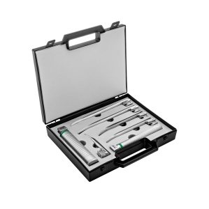 Laryngoskop światłowodowy uniwersalny Miller MAXXLITE® z 5 łyżkami i 2 rękojeściami