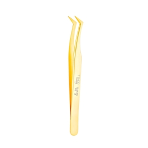 Pęseta do rzęs tytanowa zagięta spiczasta Tendo® Solingen Gold Titanium