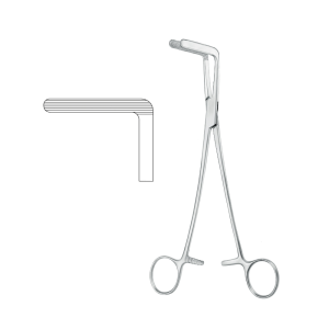 Kleszcze do histerektomii Wertheim-Cullen wygięte 21 cm