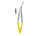 Igłotrzymacz Castroviejo z zagiętą rękojeścią 14 cm tc mini