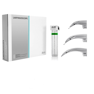 Laryngoskop dziecięcy Macintosh 1-2-3 z krótką rękojeścią i kompletem łyżek