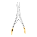 Cęgi do paznokci z podwójną sprężyną ostrze księżycowe Tendo Solingen 15 cm Gold Line