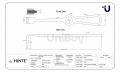 rysunek techniczny retraktora typu buchs chirurgicznego 40x20 mm