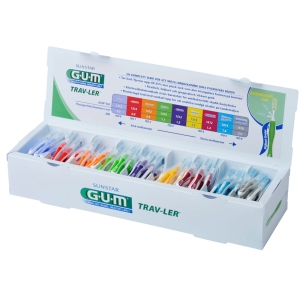 Zestaw szczoteczek do zębów SUNSTAR® GUM Trav-Ler BOX 10 rozmiarów x 25 sztuk