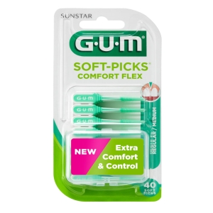 Czyściki do zębów SUNSTAR® GUM SOFT-PICKS COMFORT FLEX Medium - opakowanie 40 sztuk